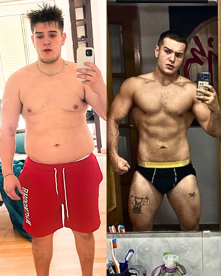 Cambio físico de Fabio: antes y después